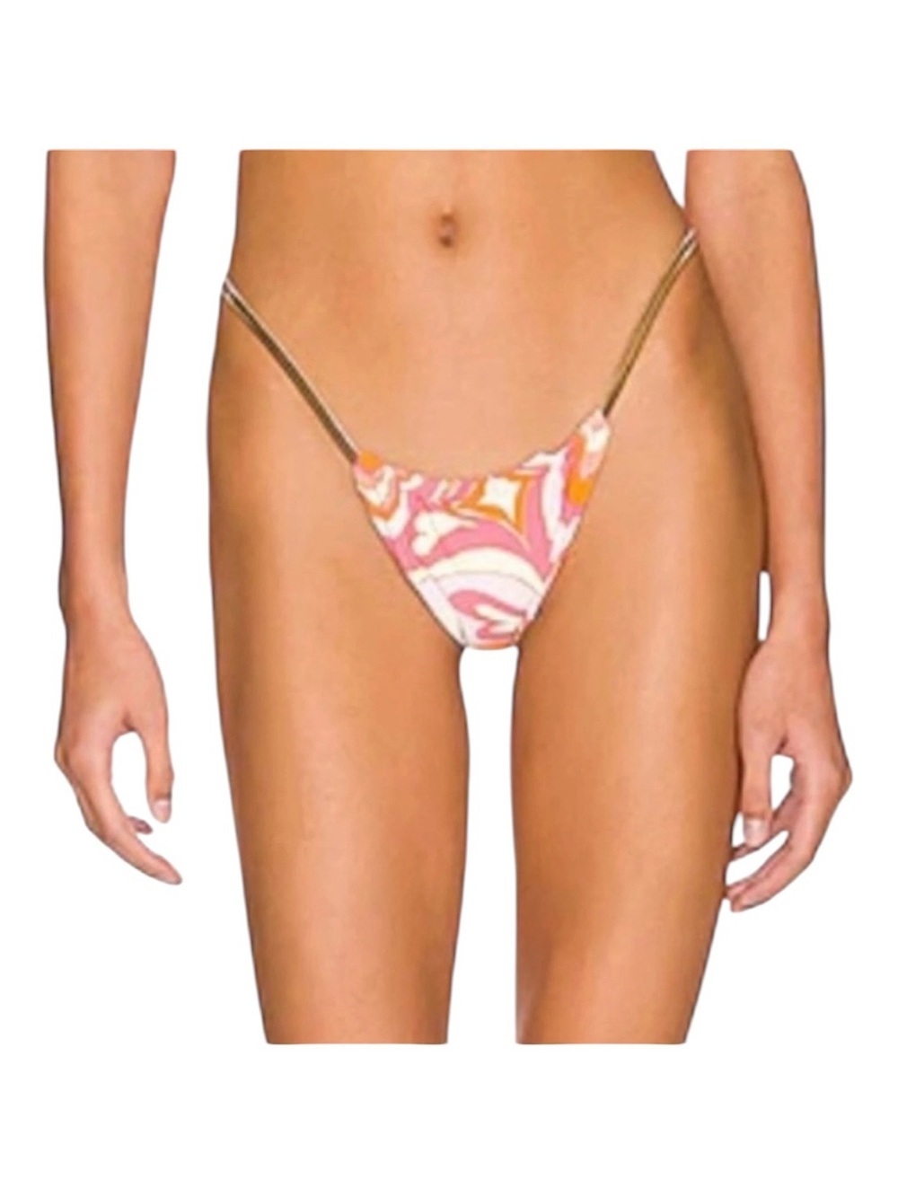 Beach Bunny Abbie Tango Bikini Bottom M Pink Multi